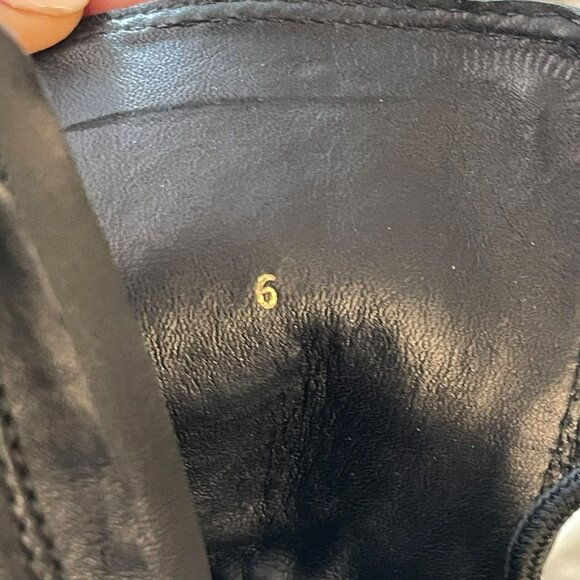 Larroudé Olivia Black Leather Platform Combat Boots NEW Sz 6 - Picture 12 of 13